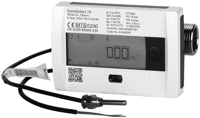 Arkusz informacyjny SonoSelect 10 oraz SonoSafe 10 Ciepłomierz Opis SonoSelect 10 oraz SonoSafe 10 firmy Danfoss, to kompaktowe, ultradźwiękowe ciepłomierze przeznaczone do pomiaru zużycia w układach