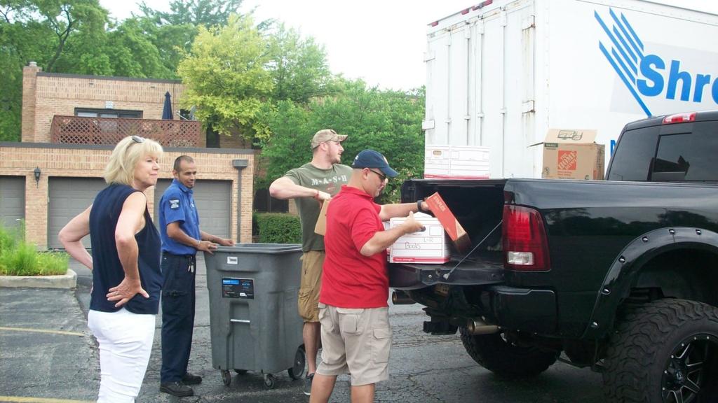 On Saturday, July 14th, St. Thomas Becket held a SHRED DAY sponsored by the Office of State Representative of 57th District, Jonathan Carroll (in red shirt).
