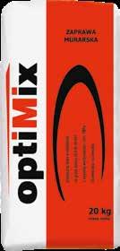 zł/kg) OPTIMIX ZAPRAWA MURARSKA 20 kg; do murowania ścian wewnętrznych i