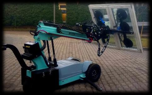 Zasilane akumulatorowo, elektrycznohydrauliczne roboty BEFARD służą do pracy w trybie nieciągłym na podłożu płaskim,