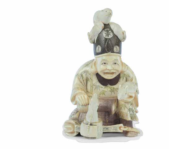 219 Figurka Buddy ze szczurami Chiny, XIX w.