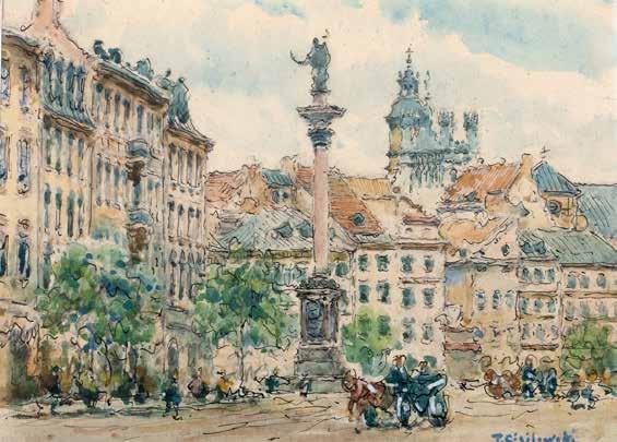 : Ignacy Pinkas, na odwrocie autorski napis: Ignacy Pinkas Kraków/ fragment z placu Marjackiego cena