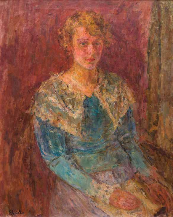 86 Eugeniusz Eibisch (1896 Lublin 1987 Warszawa) Portret Krystyny Kubaszewskiej, 1944 r.