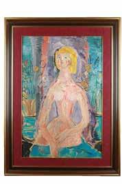 tempera, papier, 84 56 cm w świetle passe-partout,