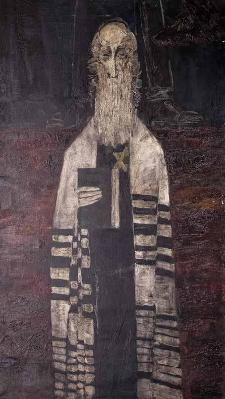 107 Maciej Lachur (1927 Zagórze 2007 Otwock) Rabin olej, płótno,