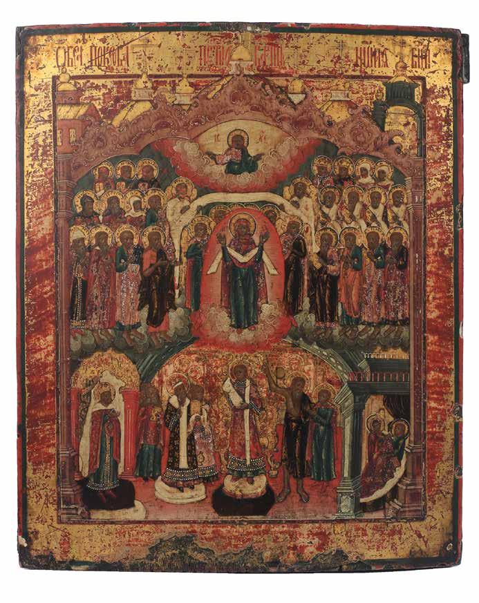 125 Ikona Matka Boska Pokrow Rosja, II poł. XVIII w.