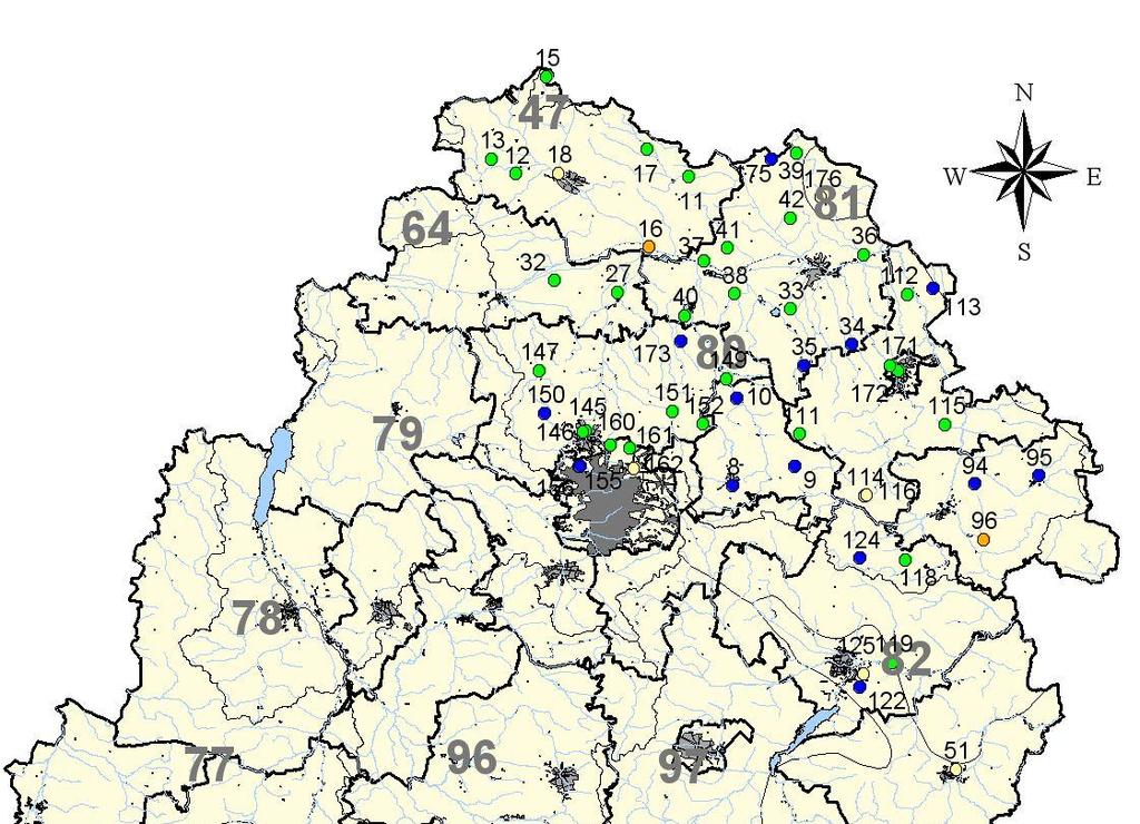 Mapa Wykaz punktów