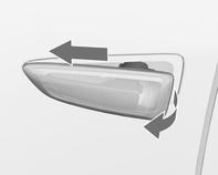 Pielęgnacja samochodu 209 Kierunkowskazy boczne W celu wymiany żarówki należy wyjąć obudowę lampy: 4.