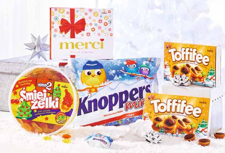 13 99 Bombonierka MERCI 210-250 g 5,60-6,66/100 g Wafelki KNOPPERS