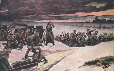 Scena rozbrojenia żołnierzy niemieckich w fortach