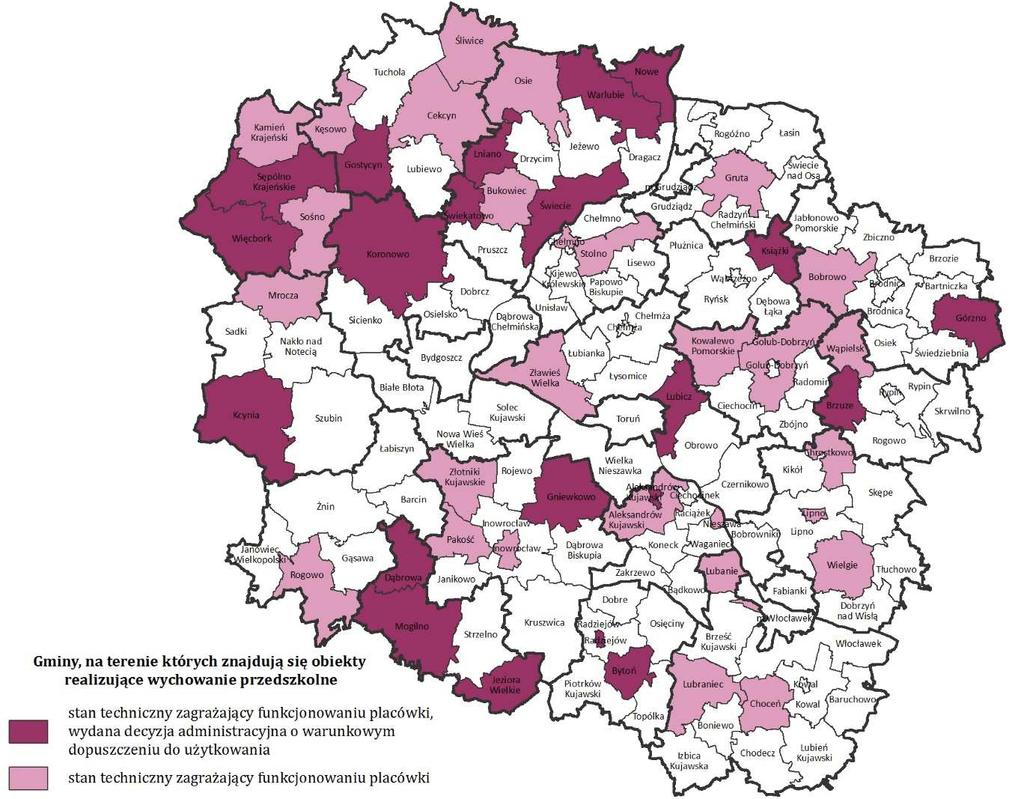 przedszkoli (1 103 miejsc) oraz oddziałów przedszkolnych (632 miejsc).