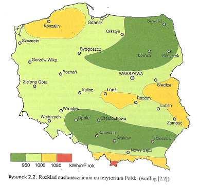 Instalacje solarne Do uzyskania ciepłej wody użytkowej dla jednej osoby (tj. ok. 50dm 3 /d) potrzebne jest ok. 1m 2 /osobę płyty solarnej.