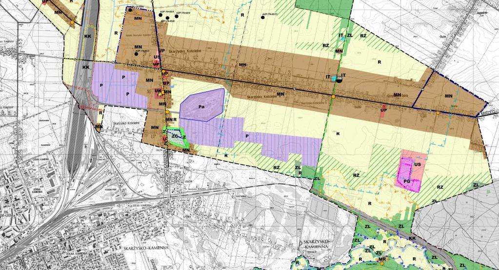 b) powierzchnia działki pod ogniwa min. 0,5 ha, c) teren biologicznie czynny min. 10%, d) wysokość zabudowy dla biogazowi do 12 m, e) wysokość ogniw fotowoltaicznych do 5 m.