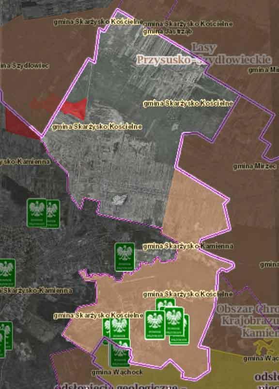 powierzchnią ogółem 733,76 km² i obejmuje część Puszczy Iłżeckiej oraz dorzecza Kamiennej.