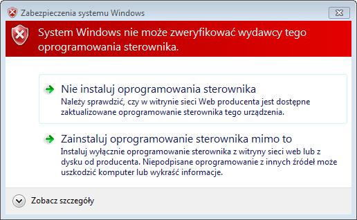 Instalowane składniki.