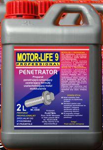 MOTOR-LIFE 9 PENETRATOR PREPARAT PENETRUJĄCO-SMARUJĄCY DO ŚRUB, NAKRĘTEK, SWORZNI I PRZEGUBÓW MOTOR-LIFE 9 penetruje i pluzwuje zardzewiałe, skrdwane i zapieczne śruby, nakrętki, swrznie, przeguby,