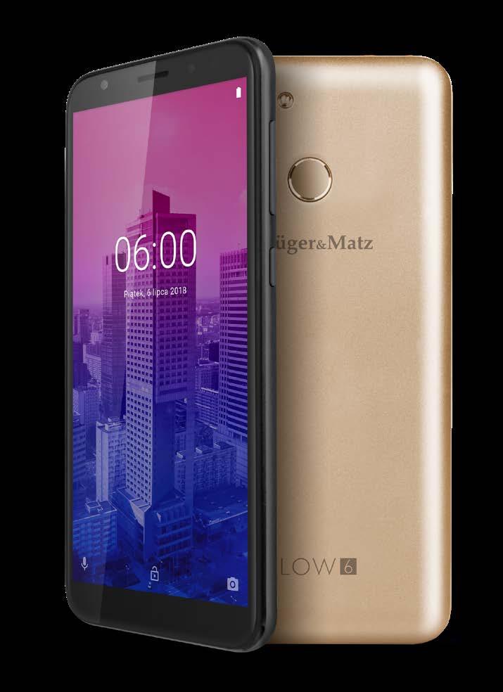 SMARTFON KRÜGER&MATZ FLOW 6S Ekran: IPS, 5,45 Pamięć RAM: 3 GB Pamięć wewnętrzna: 32 GB Kamera przód: 5 Mpx, tył: 13 Mpx + 0,3 Mpx, AF, Flash Czytnik linii papilarnych Bateria: 3000 mah NASZE SKLEPY: