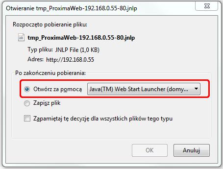 Po zatwierdzeniu zostaniesz przekierowany na stronę, na której w zależności od ustawień przeglądarki: rozpocznie się automatyczne pobieranie programu do zarządzania, zostanie otwarte okno