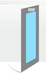 Moduły przeszklone: okienne (PO) Okleina zewnętrzna: laminat Dopuszcza się zamiennie zastosowanie ściany przesuwnej innych producentów przy zapewnieniu nie gorszych parametrów.