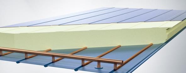 Warianty płyty Thexpan Wariant absorpcyjny Wariant grzewczy Wariant grzewczo-absorpcyjny Zaprzęgamy energię słoneczną lub geotermalną do pracy nad