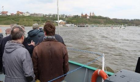 Podczas postoju przy nabrzeżu w Płocku doszło do spotkania organizatorów rejsu z