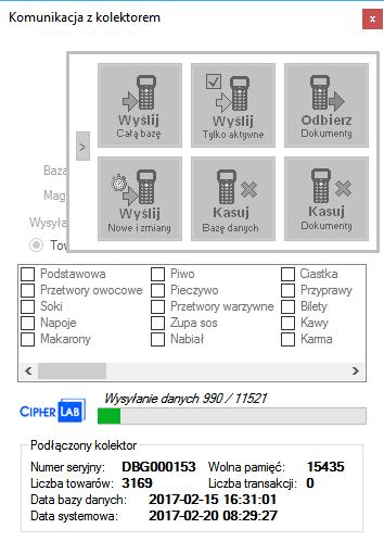 Umożliwia synchronizację danych pomiędzy kolektorem a