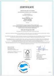 The Company is in the possession of management systems confirmed by appropriate certificates: Quality Management System: ISO 9001.