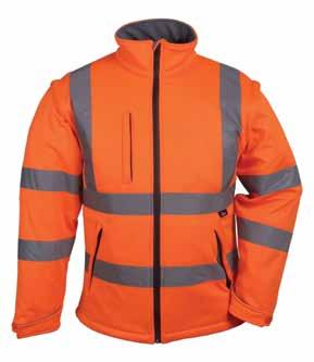 VWJK176 VWTC01 VWTC06 27 Kurtki Softshell ostrzegawcze o intensywnej widzialności, z odpinanymi rękawami, w