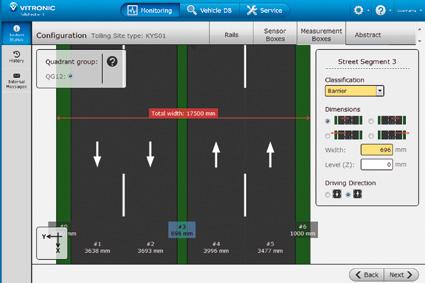 Graficzny interfejs użytkownika zapewnia intuicyjny dostęp do informacji o stanie systemu i raportów o przejazdach pojazdów. Umożliwia on również zdalną konfigurację czujników.