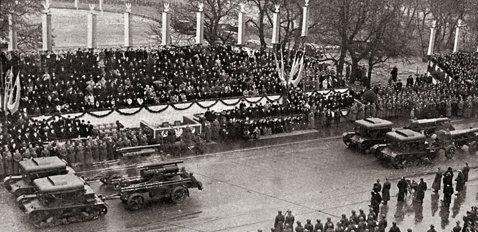 Warszawa, Pole Mokotowskie, 11 listopada 1937 r. Okładka tygodnika Wiarus poświęconego obchodom Święta Niepodległości 11 listopada 1937 r.