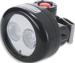 Latarka czołowa LED pheos Lights pheos Lights EX Latarka czołowa LED na hełm z dwoma osobnymi reflektorami zapewniającymi szeroką wiązkę światła oraz oświetlenie na dużą odległość niewielkie wymiary,