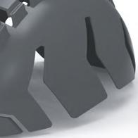 zapewnia dodatkową elastyczność i ergonomiczne dopasowanie do różnych kształtów i