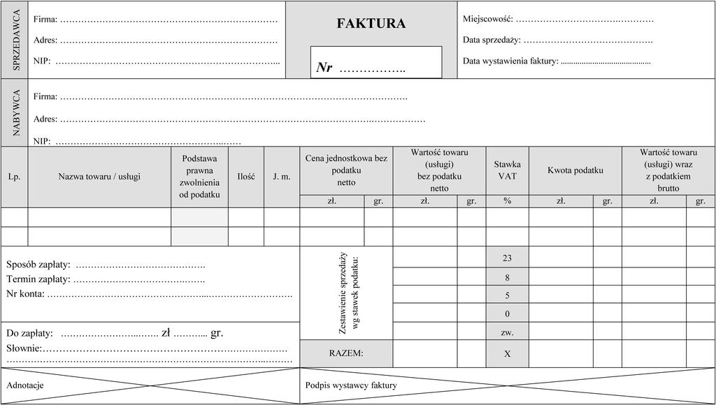 Strona 7 z 8 Faktura