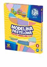 Modelina pastelowa 12 kolorów Modelina w delikatnych, pastelowych odcieniach.