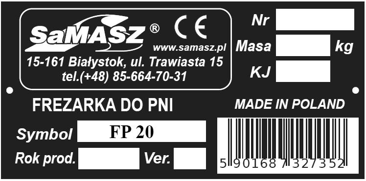 Tabliczka znamionowa i jej umiejscowienie G. znak CE oznacza, że przycinarka gałęzi jest zgodna z Dyrektywą 2006/42/WE i normami zharmonizowanymi. H. kraj produkcji, I. numer wersji, J. kod kreskowy.