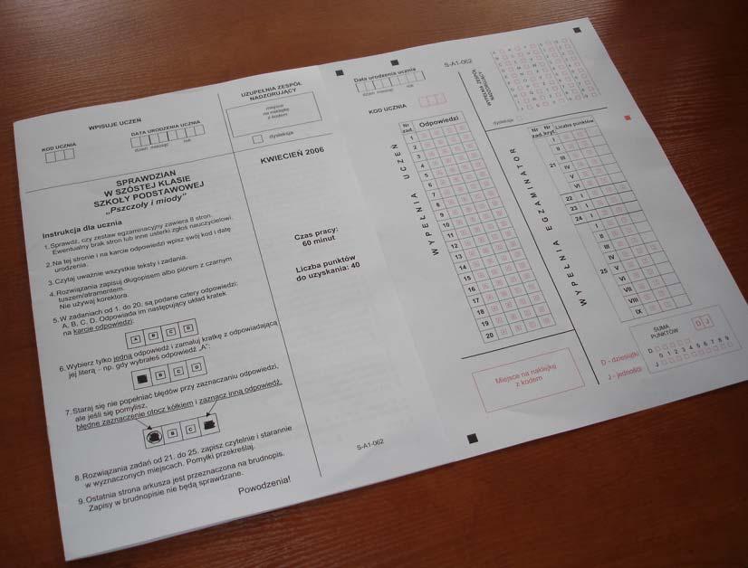 CHARAKTERYSTYKA NARZĘDZIA POMIARU Korzystanie z informacji sprawdzono trzema zadaniami otwartymi, w których uczeń samodzielnie formułował odpowiedzi.