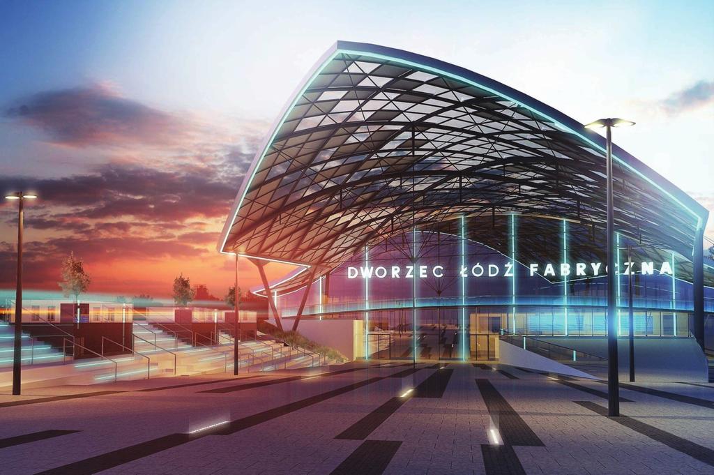DWORZEC ŁÓDŹ FABRYCZNA Plac B. Sałacińskiego 1 Nowy trzypoziomowy dworzec jest kluczowym elementem Nowego Centrum Łodzi.