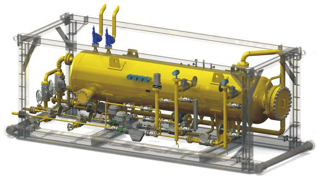 16 17 STG 655 separator Poziomy separator gazu STG 655 przeznaczony do usuwania i gromadzenia nieczystości stałych i płynnych gazu, w celu ochrony rurociągów, sprzętu i urządzeń przed uszkodzeniami.