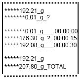 Wagi Explorer Semi-Micro 148 Dane wysyłane są z interfejsu w standardowym formacie ASCII i przerywane linią powrotu [CRLF].