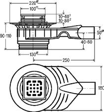 10 Wysokość 90 110 mm Nasadka z ramką z tworzywa sztucznego lub