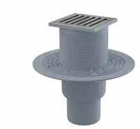 uszkodzenia mechaniczne, chemiczne i termiczne APV203 Kratka ściekowa 105 105/50/75 mm odpływ pionowy, kratka nierdzewna, syfon mokry ODPŁYWY PRZEMYSŁOWE ZE STALI NIERDZEWNEJ ODWODNIENIA LINIOWE