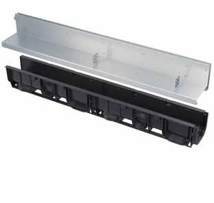 Odwodnienie zewnętrzne szczelinowe (klasa obciążenia C250) 93 AV Z101- R121 Odwodnienie zewnętrzne szczelinowe asymetryczne 100 mm, stal ocynkowana AVZ101-R321 Odwodnienie zewnętrzne szczelinowe