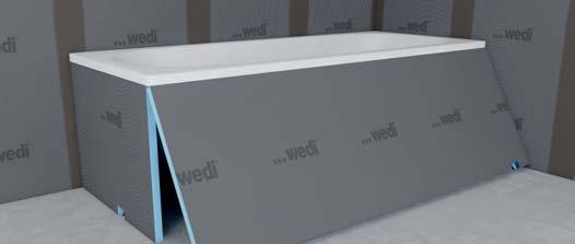 Komponenty systemu wedi: wedi Bathboard element poprzeczny, element podłużny wedi 610 masa