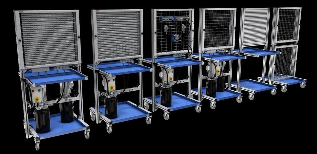 Hydrauliczne stanowiska szkoleniowe firmy Bosch Rexroth Stacje bazowe stanowisk WS200 Świat Dydaktyki Bosch Rexroth bazując na standardowych produktach i kilkudziesięcioletnim doświadczeniu w