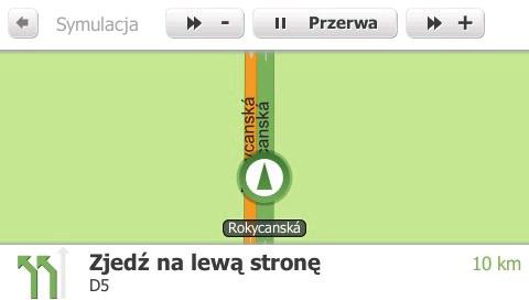 Jak uzyskać podgląd trasy? Demonstracja trasy umożliwia: Podgląd trasy. Zaplanowanie widoku trasy bez ustalenia pozycji GPS, na przykład wewnątrz budynku.