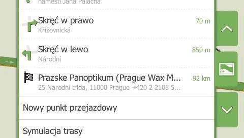 Jak utworzyć podróż z wieloma punktami przejazdowymi? Można użyć ekran Jedź - Utwórz trasę w celu ustawienia punktów przejazdowych na trasie. 1. Wyświetlony zostanie ekran Utwórz trasę. 2.