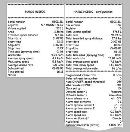9 - Menu 5 Logbook / Dane Menu 5.1 Print / Wydruk Drukowanie danych W tym menu można uzyskać dane w formie wydruku. Przy użyciu drukarki zasilanej prądem stałym 12 V drukowane są następujące dane: [5.
