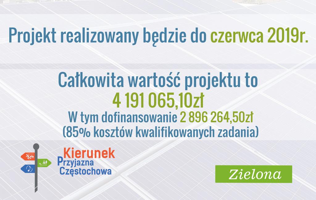 Rezultaty zakładane: produkcja energii elektrycznej z instalacji fotowoltaicznych 512 MWh/rok produkcja energii cieplnej z instalacji solarnych i pomp ciepła 130 MWh/rok Przewidywany efekt