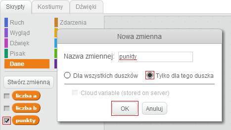 Żeby punkty przy każdorazowym uruchomieniu gry naliczały się od początku - po uruchomieniu gry muszą