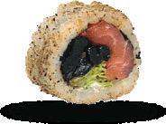 Z pieczonym kurczakiem, majonezem, kanpyo, ogórkiem w płatku sojowym, polane sosem kabayaki 40 zł King Roll Maki 6 szt.